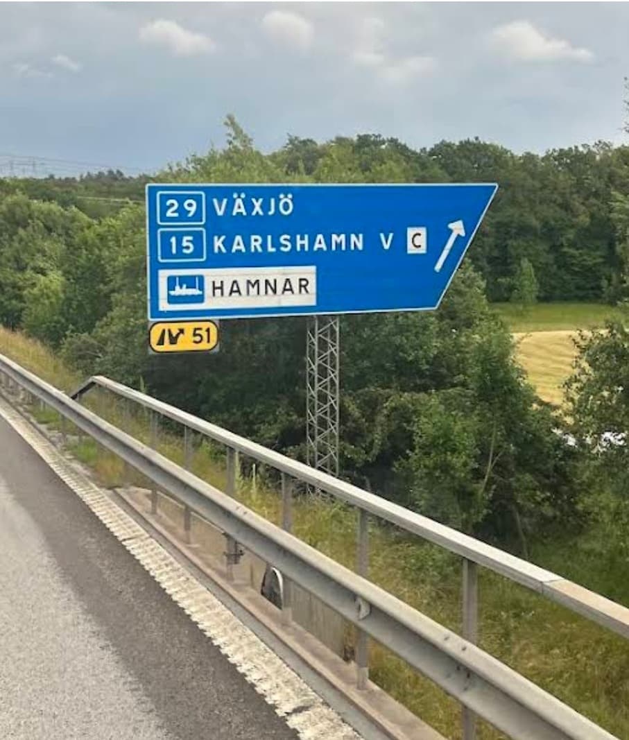Parkoviště v Karlshamnu