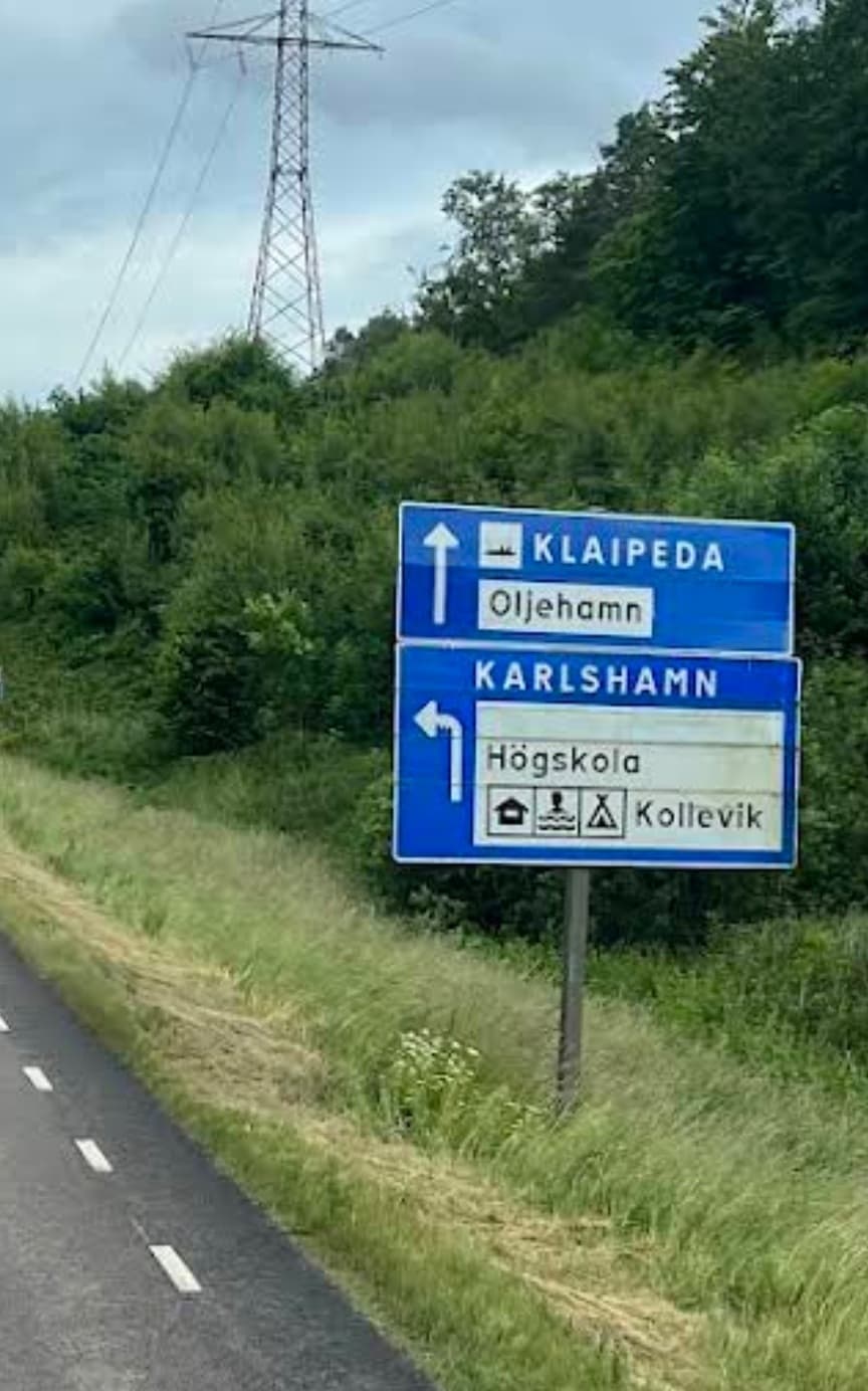 Parkoviště v Karlshamnu