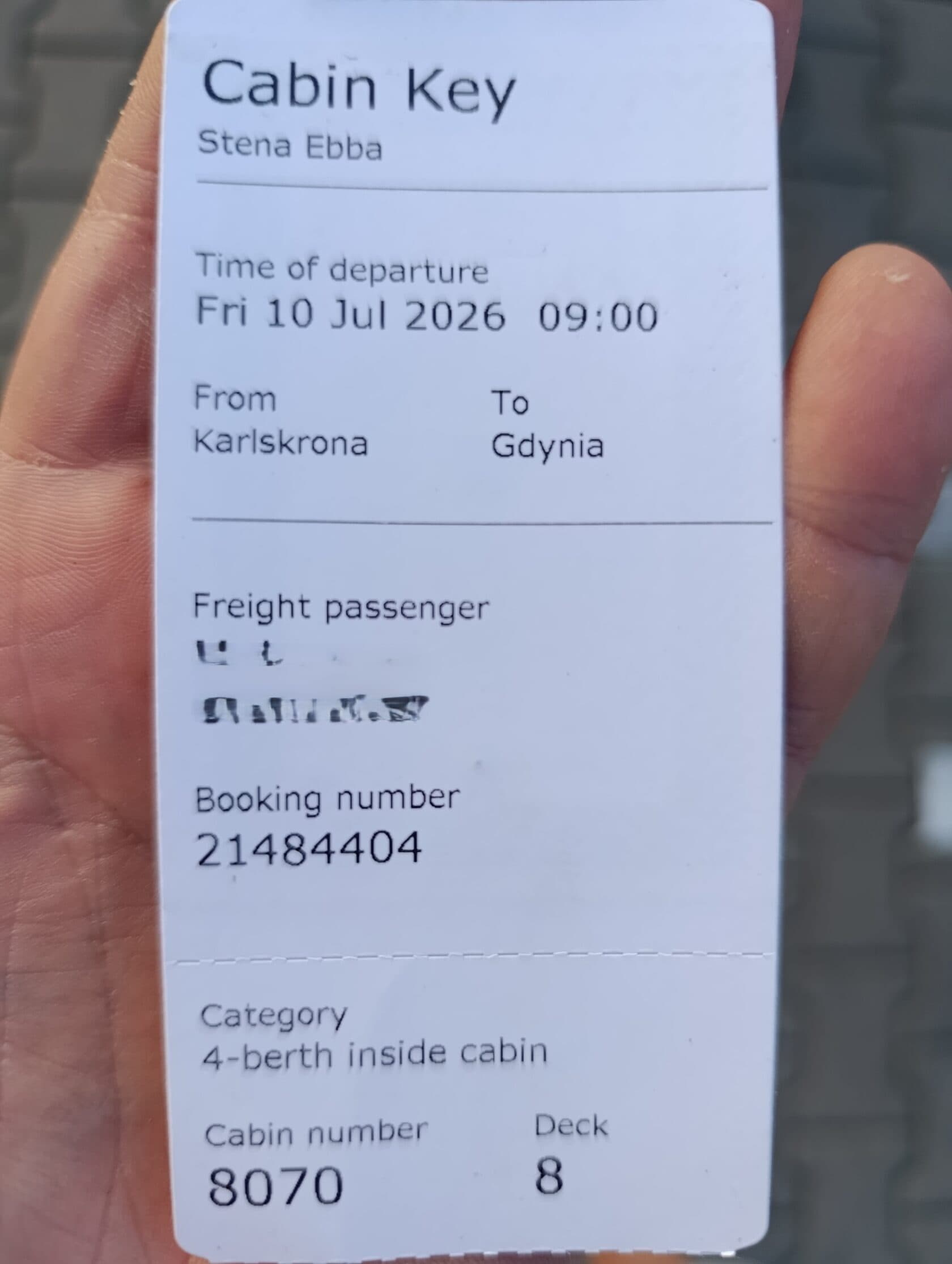 Документи за качване и ключ за каюта