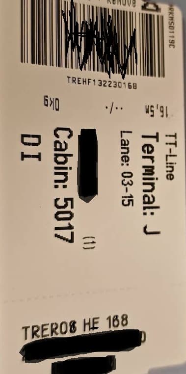 TT-Line-Anmeldung und Selbstbedienungsterminal